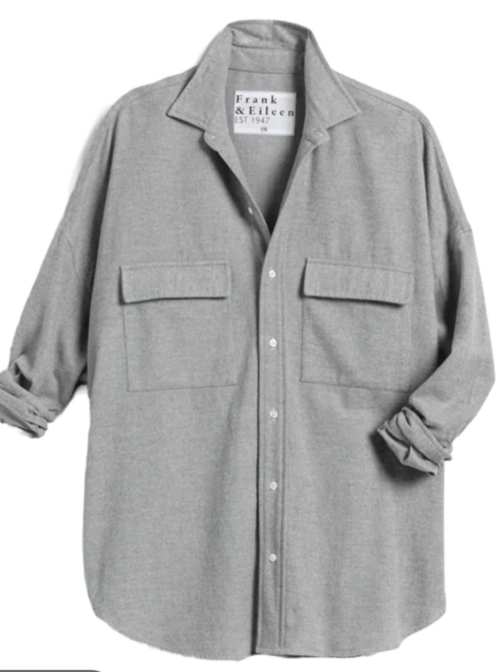 Frank & Eileen McLoghlin Shirt Button Front Melange Grey